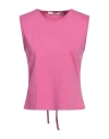 Gestuz Woman Top Fuchsia Size L Ecovero Viscose, Polyamide, Elastane In Pink