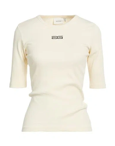 Gestuz Woman T-shirt Ivory Size Xs Cotton, Elastane In Neutral
