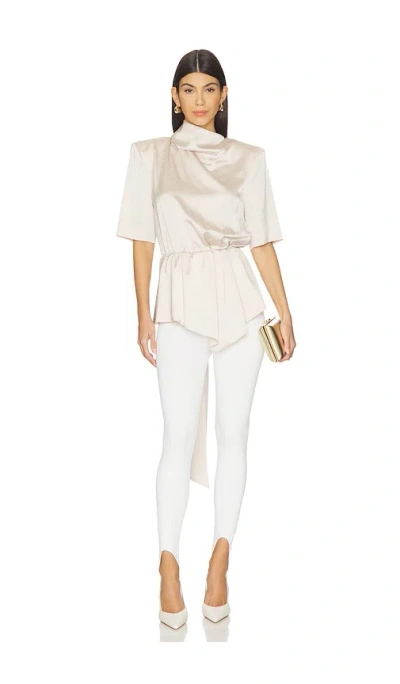 Gestuz X Barbie Teressa Short Sleeve Blouse In Gray