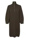 Gestuz Zip-front Mini Dress In Brown