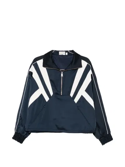 Gestuz Zip Graphic Anorak In Blue