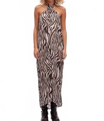 Gestuz Zofia Maxi Dress In Black/white In Multi