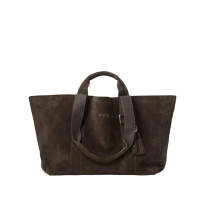 Get The Gallop Women's Hay Bag Medium Suede - Dark Brown