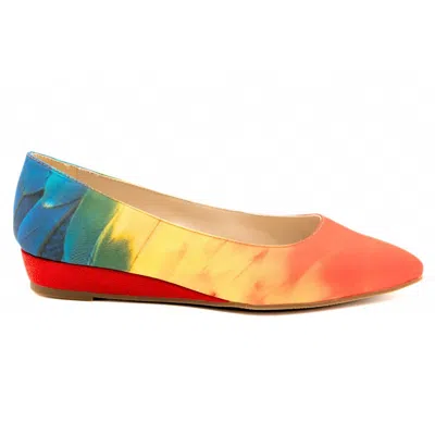 Getaway Sticks Women's Macaw Flat Shoes - Narrow In Rainbow In Blue