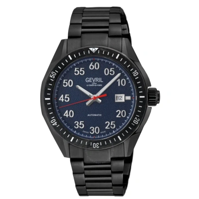 Gevril Ascari Automatic Blue Dial Men's Watch 48305b In Black / Blue
