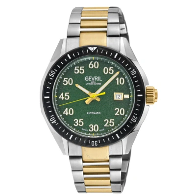 Gevril Ascari Automatic Green Dial Men's Watch 48306b In Two Tone  / Black / Gold Tone / Green / Yellow