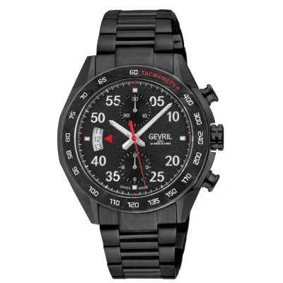 Gevril Ascari Chronograph Automatic Black Dial Men's Watch 48312b