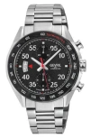 Gevril Ascari Chronograph Quartz Bracelet Watch, 42mm In Silver/black