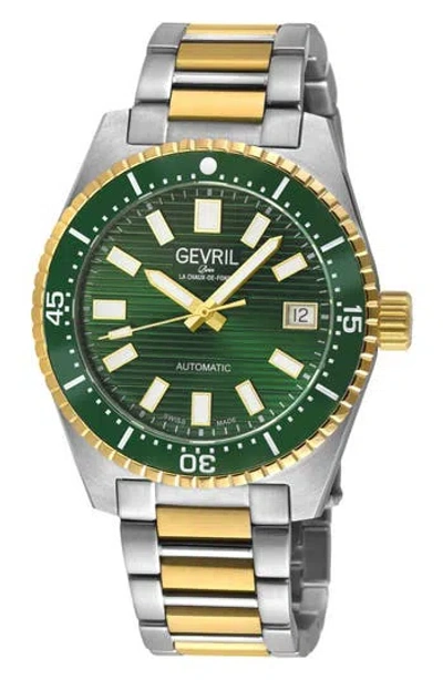 Gevril Atlantic Avenue Automatic Bracelet Watch In Gold