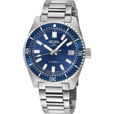 Gevril Atlantic Avenue Automatic Bracelet Watch In Silver