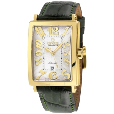 Gevril Avenue Of Americas Automatic White Dial Men's Watch 15100-4 In Gold Tone / Green / White / Yellow