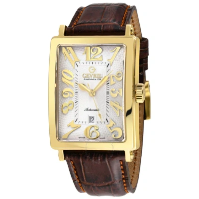 Gevril Avenue Of Americas Automatic White Dial Men's Watch 15100-7 In Brown