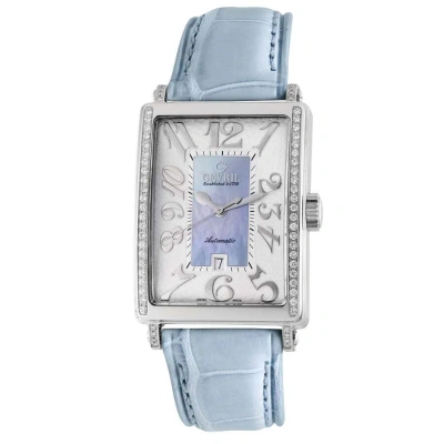 Gevril Avenue Of Americas Glamour Automatic Ladies Watch 6207ne In Blue