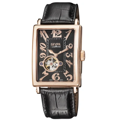 Gevril Avenue Of Americas Intravedere Automatic Black Dial Men's Watch 5171-2 In Black / Gold Tone / Rose / Rose Gold Tone