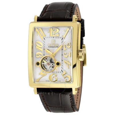 Gevril Avenue Of Americas Intravedere Automatic White Dial Men's Watch 5173-6 In Black / Gold Tone / White / Yellow