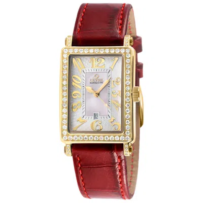 Gevril Avenue Of Americas Mini Diamond Women's Watch In Red