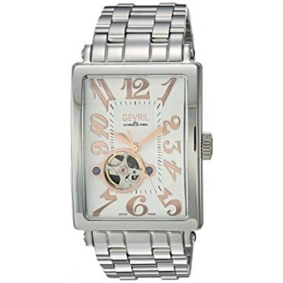 Gevril Avenue Of Americas Open Heart Automatic White Dial Men's Watch 5070b In Metallic