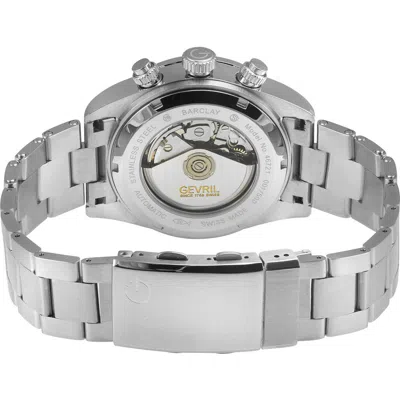 Gevril Barclay Swiss Automatic Bracelet Watch, 42mm In White