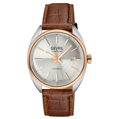 Gevril Five Points Automatic Silver Dial Men's Watch 48700a In Brown / Gold Tone / Rose / Rose Gold Tone / Silver