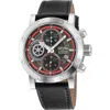 Gevril Flat Iron Limited Edition Leather Strap Automatic Chronograph Watch, 42mm In Black