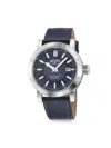 Gevril Flatiron Stainless Steel & Leather-strap Watch/42mm In Blue