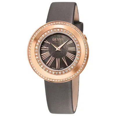 Gevril Gandria Diamond Women's Watch In Brown