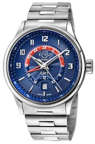 Pre-owned Gevril Giromondo Stainless Steel 42mm Swiss Quartz Wristwatch 42302b