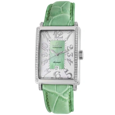 Gevril Glamour Automatic Green Dial Ladies Watch 6206ne