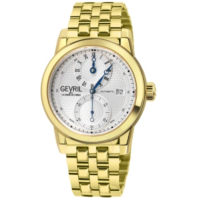 Gevril Gramercy Silver-tone Dial Men's Watch 24051b In Blue / Gold Tone / Silver / Yellow