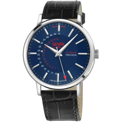 Gevril Guggenheim Automatic Blue Dial Men's Watch 510.60.62.1 In Black / Blue