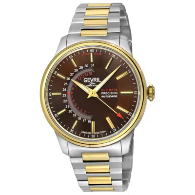 Gevril Guggenheim Automatic Brown Dial Men's Watch 49206b In Metallic