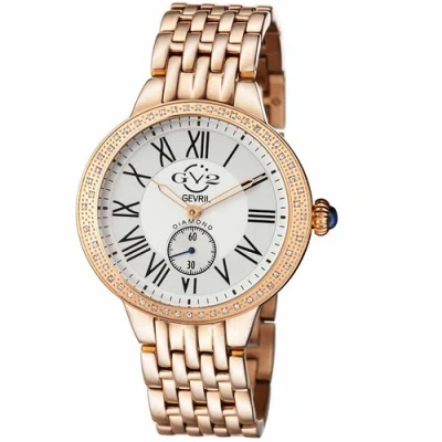 Pre-owned Gevril Gv2 By  Women's 9102 Astor Diamond Limited Edition Rose-gold Steel Watch
