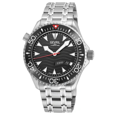 Gevril Hudson Yards Automatic Black Dial Men's Watch 48830b In Metallic
