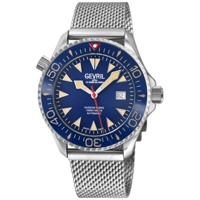 Gevril Hudson Yards Automatic Blue Dial Men's Watch 48841b In Metallic