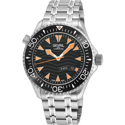 Gevril Hudson Yards Automatic Bracelet Watch, 43mm In Silver