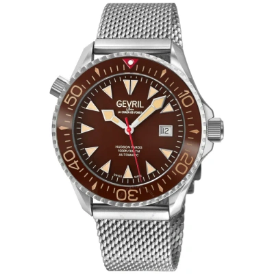 Gevril Hudson Yards Automatic Brown Dial Men's Watch 48848b
