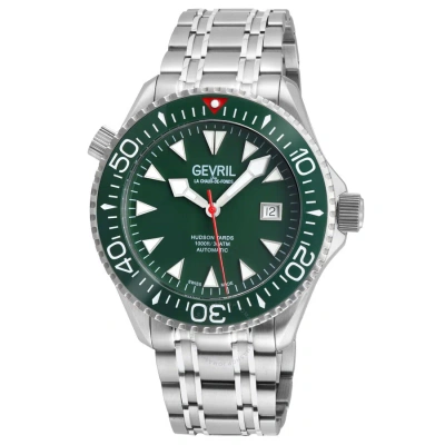 Gevril Hudson Yards Automatic Green Dial Men's Watch 48806 In Metallic