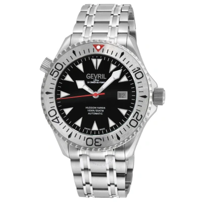 Gevril Hudson Yards Black Dial Men's Watch 48820 In Metallic