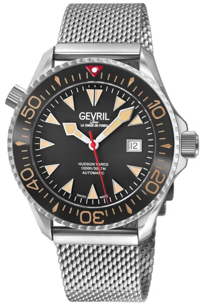 Pre-owned Gevril Hudson Yards Stainless Steel 43mm Swiss Automatic Wristwatch 48840b