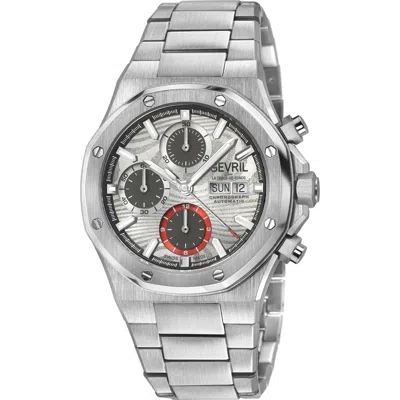 Gevril Kingsgate Chronograph Bracelet Watch, 42mm In Metallic