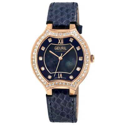 Gevril Lugano Diamond Women's Watch In Red