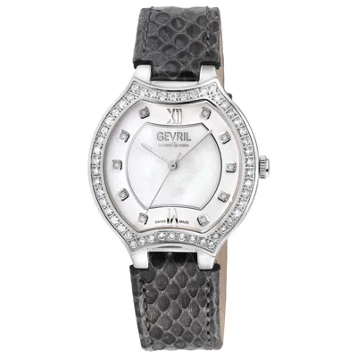 Gevril Lugano Diamond Women's Watch In Gray