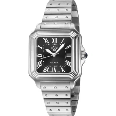 Gevril Lusso Lx Automatic Bracelet Watch In Silver/black