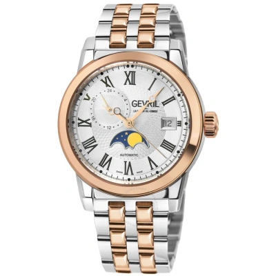 Gevril Madison Automatic White Dial Men's Watch 2593 In Two Tone  / Gold Tone / Rose / Rose Gold Tone / White