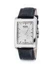 Gevril Manhattanhenge Stainless Steel & Leather-strap Watch/31mm X 39mm In Black