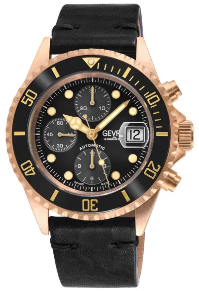 Pre-owned Gevril Men's 4167 Wall Street Bronze Chronograph Swiss Eta 7750 Date Watch