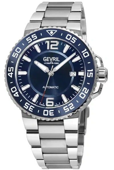 Pre-owned Gevril Men's 46702 Riverside Swiss Automatic Stainless Steel Watch
