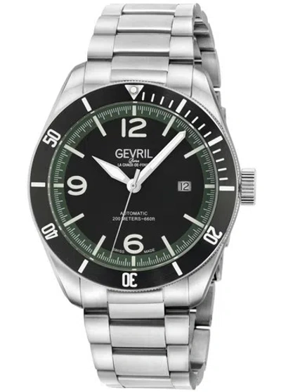 Pre-owned Gevril Men's 48610b Yorkville Swiss Automatic Sw200 Exhibition Case Back Watch