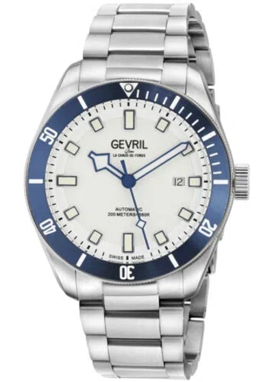 Pre-owned Gevril Men's 48613b Yorkville Swiss Automatic Sw200 Exhibition Case Back Watch