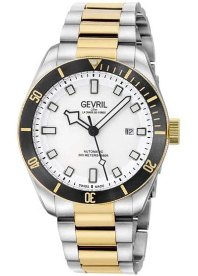 Pre-owned Gevril Men's 48615b Yorkville Swiss Automatic Sw200 Exhibition Case Back Watch